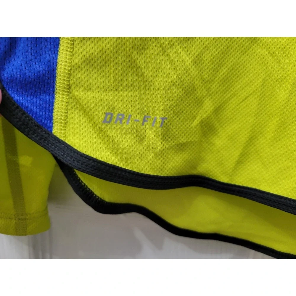 Nike Dri-Fit Women's Small Long Sleeve Running Yellow Blue NWT
